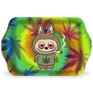 Tie Dye Leaves Labubu Rolling Tray